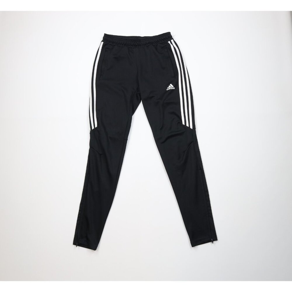 Vintage Y2K Adidas Womens Small Spell Out Striped Tapered Warm Up Soccer Pants